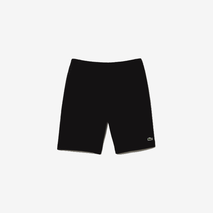 Lacoste Organic Brushed Cotton Fleece Shorts 646T416 Black 031 Men