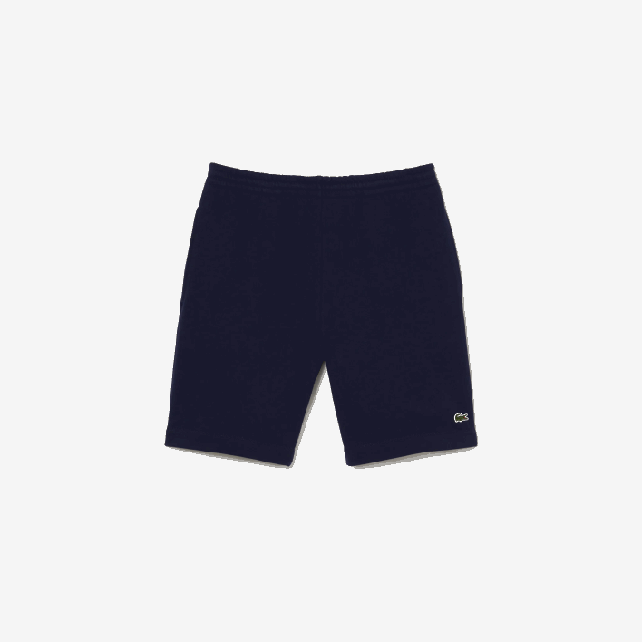 Lacoste Organic Brushed Cotton Fleece Shorts 646T417 Navy Blue 166 Men