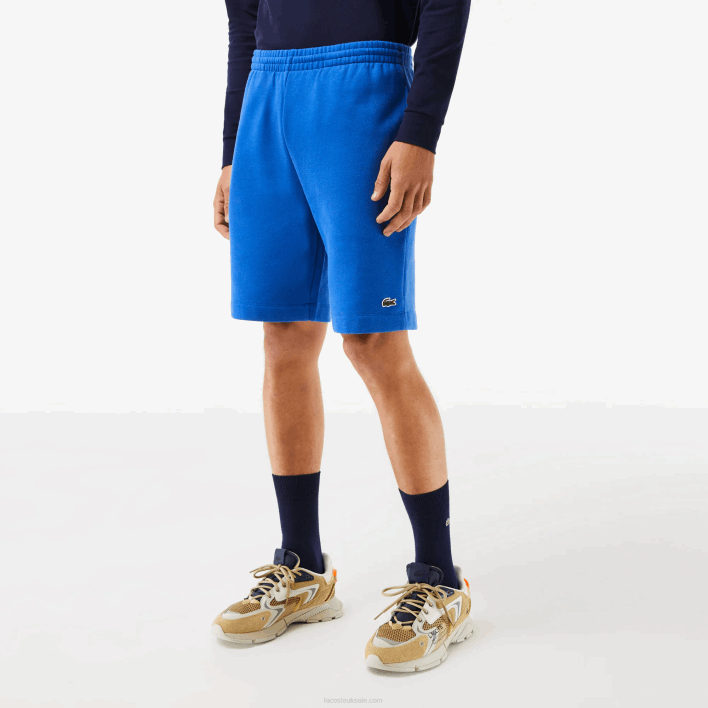 Lacoste Organic Brushed Cotton Fleece Shorts 646T449 Blue KXB Men