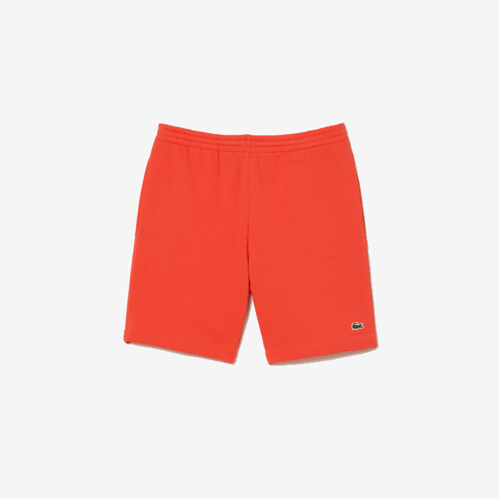 Lacoste Organic Brushed Cotton Fleece Shorts 646T453 Orange 02K Men