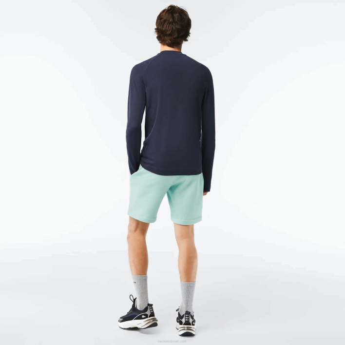 Lacoste Organic Brushed Cotton Fleece Shorts 646T475 Mint LGF Men