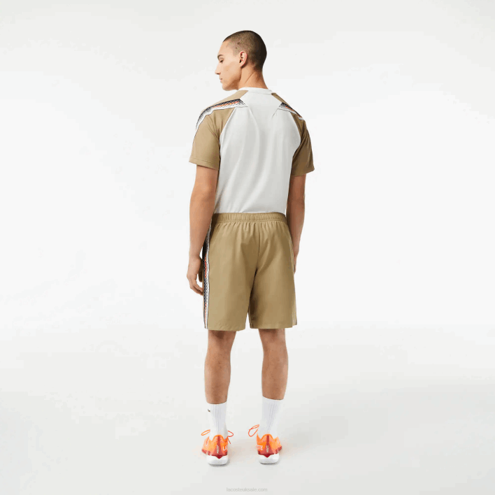 Lacoste Recycled Polyester Tennis Shorts 646T16 Beige CB8 Men