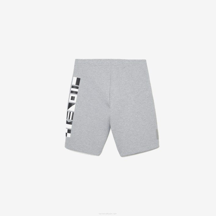 Lacoste Reflective Print Shorts 646T1355 Grey Chine CCA Men