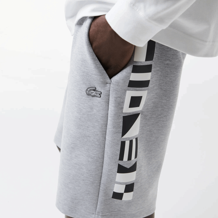 Lacoste Reflective Print Shorts 646T1355 Grey Chine CCA Men