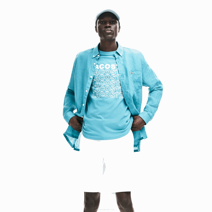 Lacoste Regular Fit Cotton Gabardine Bermuda Shorts 646T1618 White 001 Men