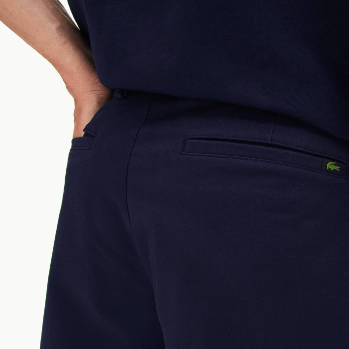 Lacoste Regular Fit Cotton Gabardine Bermuda Shorts 646T1619 Navy Blue 166 Men