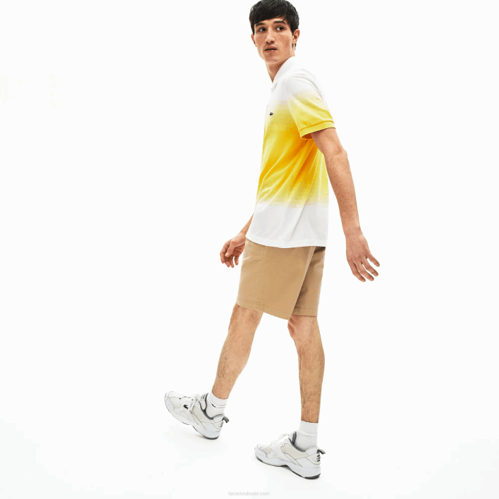 Lacoste Regular Fit Cotton Gabardine Bermuda Shorts 646T1620 Beige 02S Men