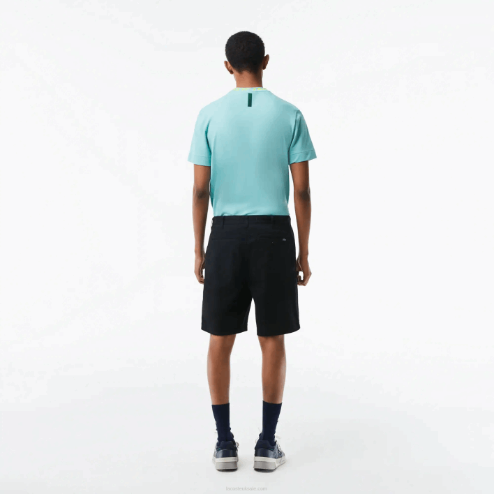 Lacoste Regular Fit Stretch Organic Cotton Bermuda Shorts 646T435 Black 031 Men