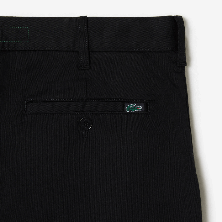 Lacoste Regular Fit Stretch Organic Cotton Bermuda Shorts 646T435 Black 031 Men