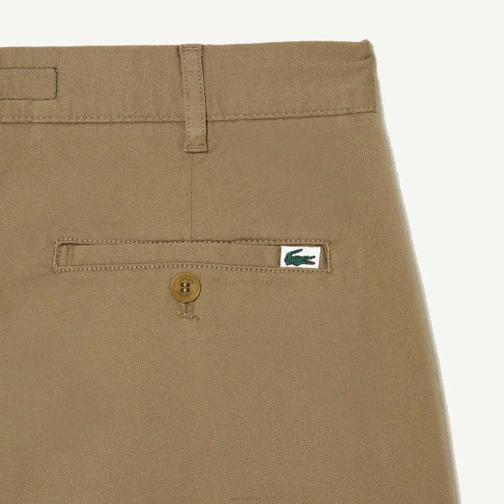 Lacoste Regular Fit Stretch Organic Cotton Bermuda Shorts 646T438 Beige CB8 Men