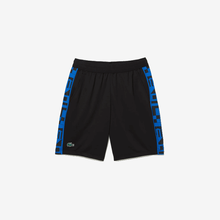 Lacoste SPORT Contrast Print Tennis Shorts 646T1535 Black C31 Men