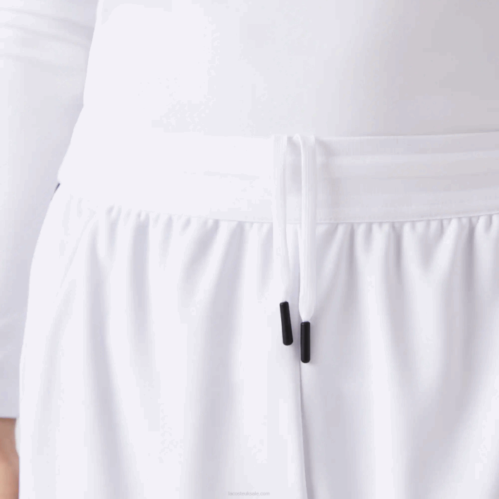 Lacoste SPORT Contrast Print Tennis Shorts 646T1536 White 800 Men