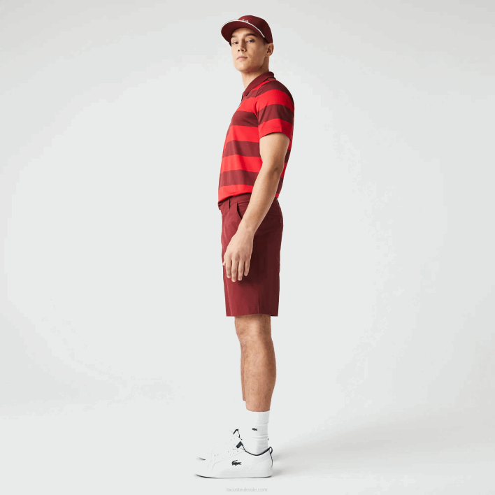 Lacoste SPORT Lightweight Stretch Golf Shorts 646T445 Bordeaux ZS1 Men