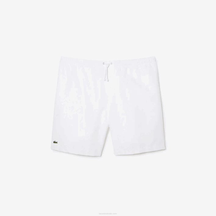 Lacoste SPORT Relaxed Fit Jersey Lined Shorts - Plus Size - Big 646T1446 White 001 Men
