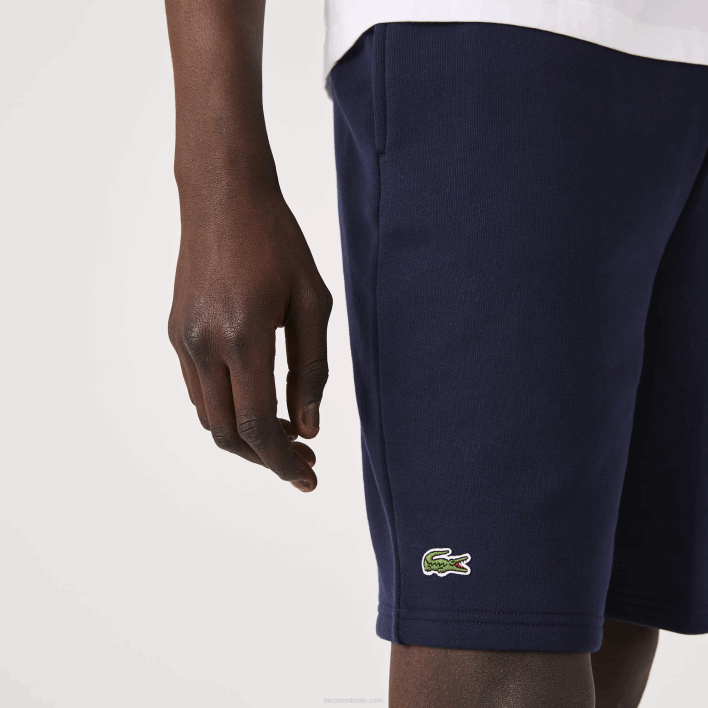 Lacoste SPORT Tennis Fleece Shorts 646T1338 Navy Blue 166 Men