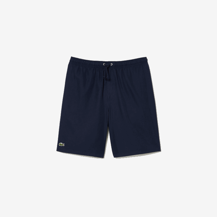 Lacoste SPORT Tennis Solid Diamond Weave Shorts 646T1441 Navy Blue 166 Men