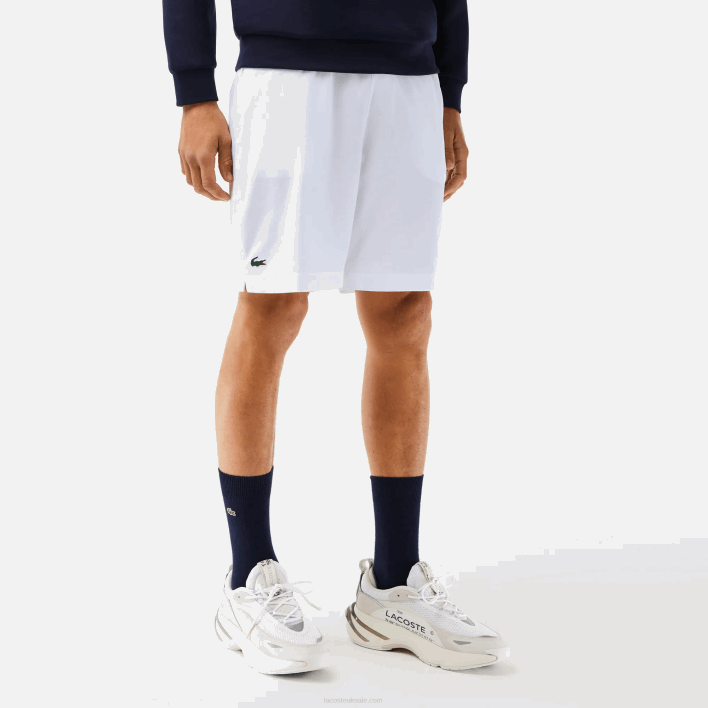 Lacoste SPORT Ultra-Light Shorts 646T1409 White Navy Blue 522 Men