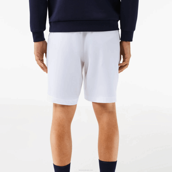 Lacoste SPORT Ultra-Light Shorts 646T1409 White Navy Blue 522 Men
