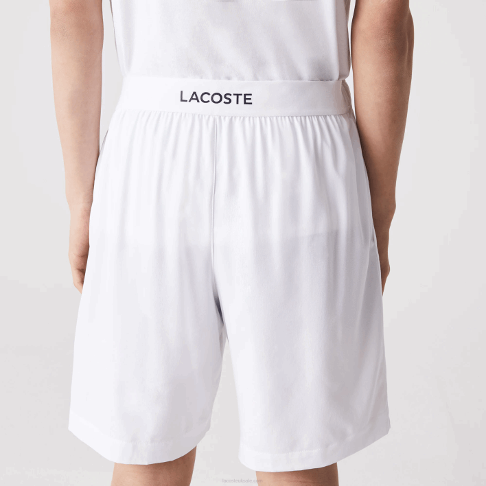 Lacoste SPORT Ultra-Light Shorts 646T1409 White Navy Blue 522 Men