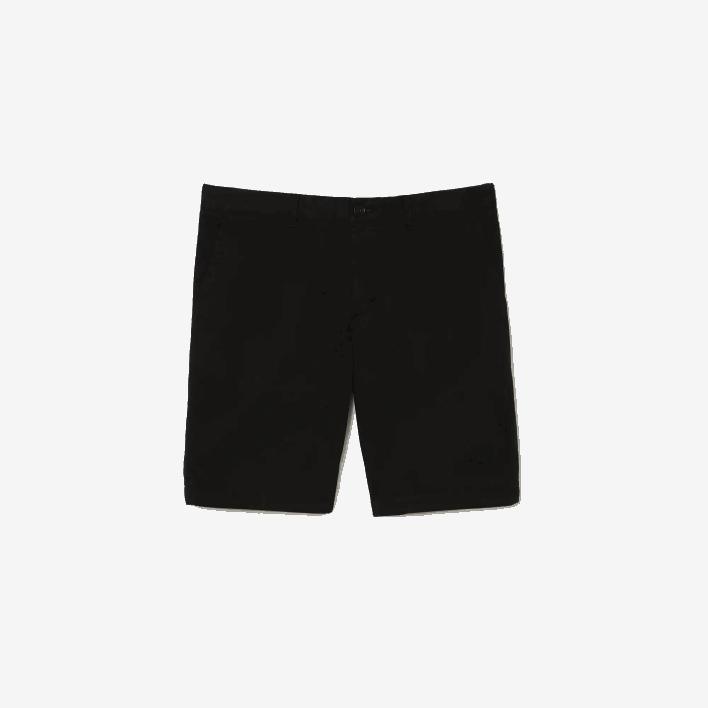 Lacoste Slim Fit Stretch Cotton Bermuda Shorts 646T432 Black 031 Men