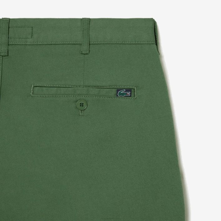 Lacoste Slim Fit Stretch Cotton Bermuda Shorts 646T433 Khaki Green KX5 Men