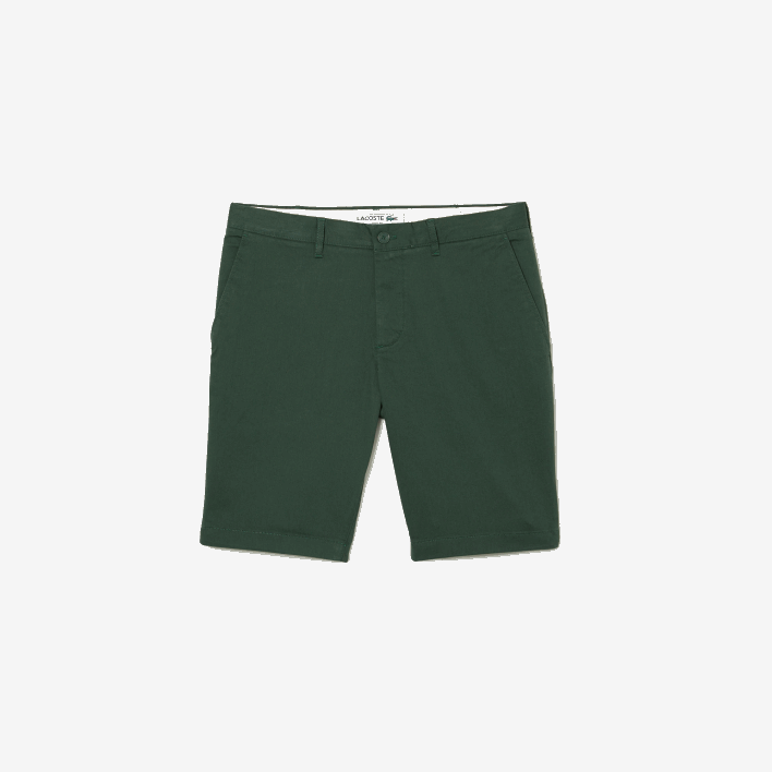 Lacoste Slim Fit Stretch Cotton Bermuda Shorts 646T434 Green 5HX Men