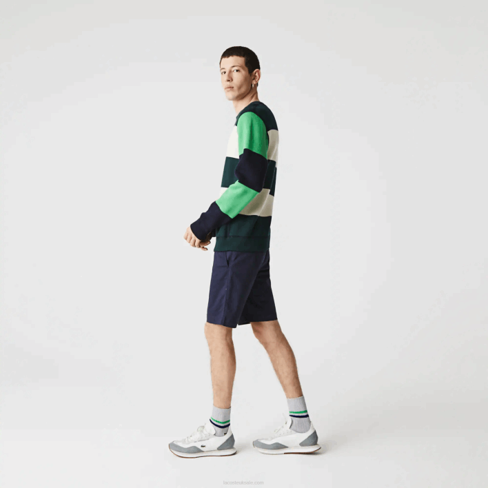 Lacoste Slim Fit Stretch Gabardine Shorts 646T554 Navy Blue 166 Men