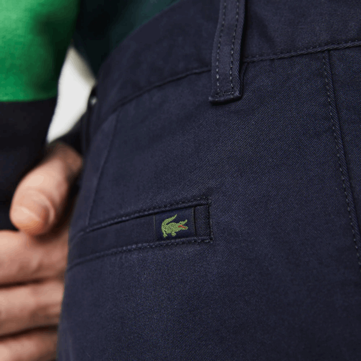 Lacoste Slim Fit Stretch Gabardine Shorts 646T554 Navy Blue 166 Men