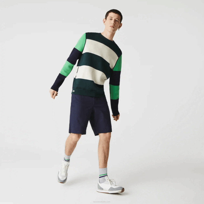 Lacoste Slim Fit Stretch Gabardine Shorts 646T554 Navy Blue 166 Men