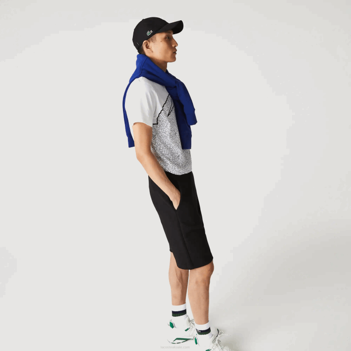 Lacoste Stretch Cotton Blend Shorts 646T1390 Black 031 Men