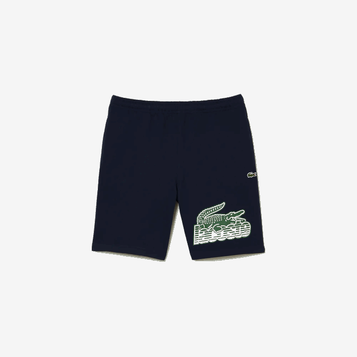 Lacoste Unbrushed Cotton Fleece Shorts 646T430 Navy Blue 166 Men