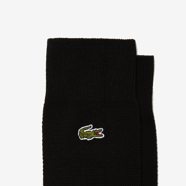 Lacoste High-Cut Cotton Pique Socks 3-Pack 646T1665 Black 031 Men