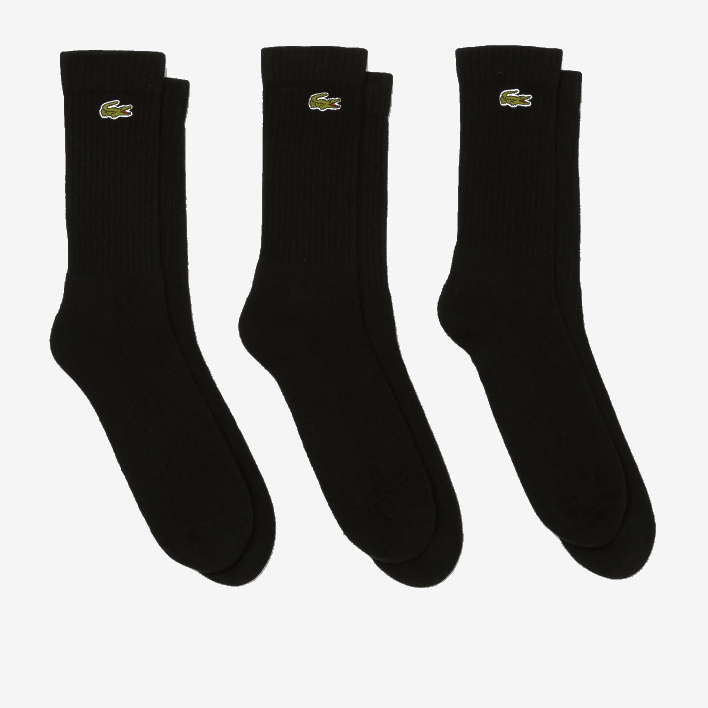 Lacoste SPORT High-Cut Socks 3-Pack 646T537 Black 8VM Men