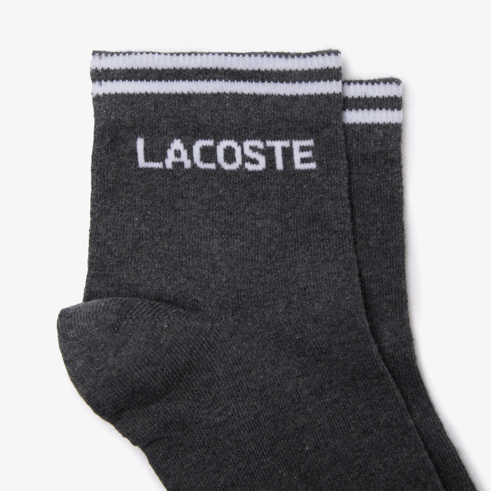 Lacoste SPORT Low-Cut Cotton Sock Two-Pack 646T1671 Grey Chine White NKJ Men