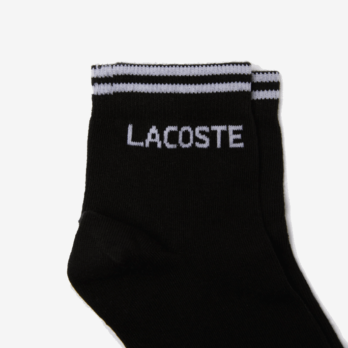 Lacoste SPORT Low-Cut Cotton Sock Two-Pack 646T1672 Black White 258 Men