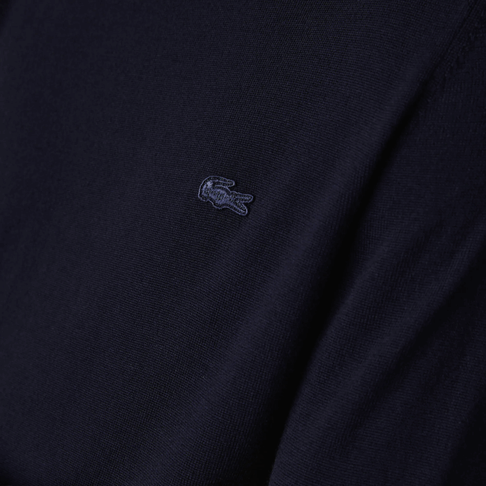 Lacoste Turtleneck Merino Wool Sweater 646T1592 Navy Blue 166 Men