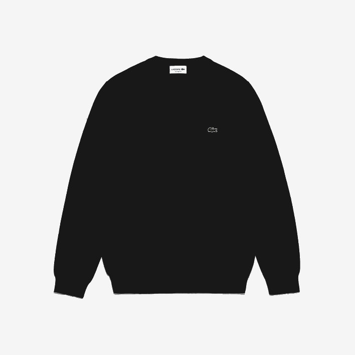 Lacoste V-Neck Organic Cotton Sweater 646T1323 Black 031 Men