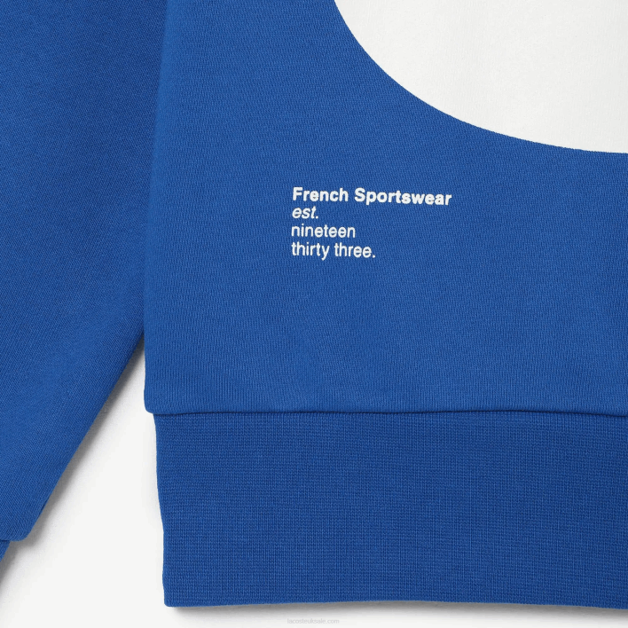 Lacoste Classic Fit Contrast Lettering Cotton Sweatshirt 646T1042 Blue K1Q Men