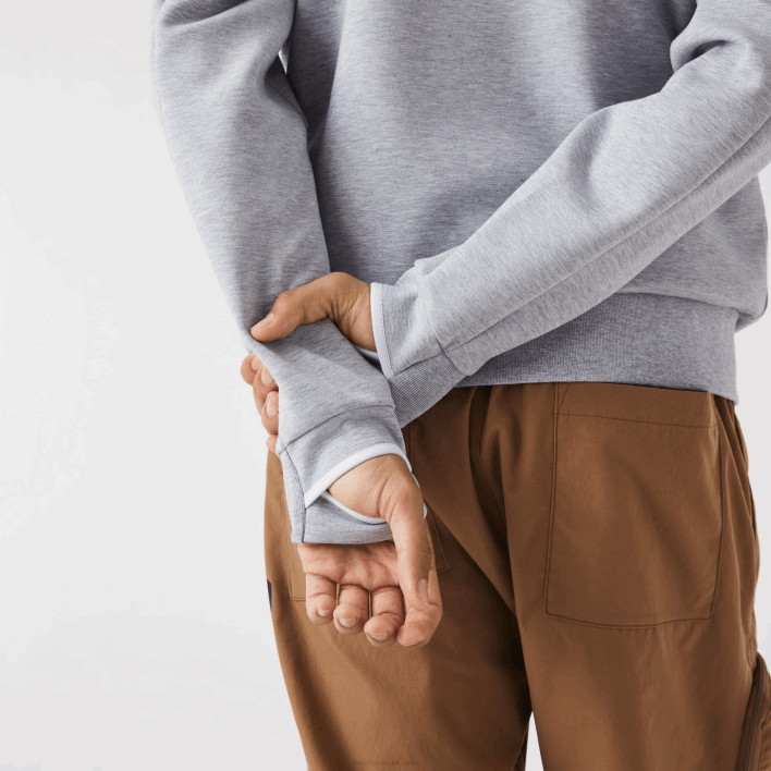 Lacoste Classic Fit Hooded Sweatshirt 646T1224 Grey Chine CCA Men