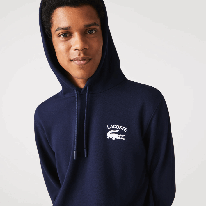 Lacoste Classic Fit Solid Hooded Sweatshirt 646T359 Navy Blue 166 Men