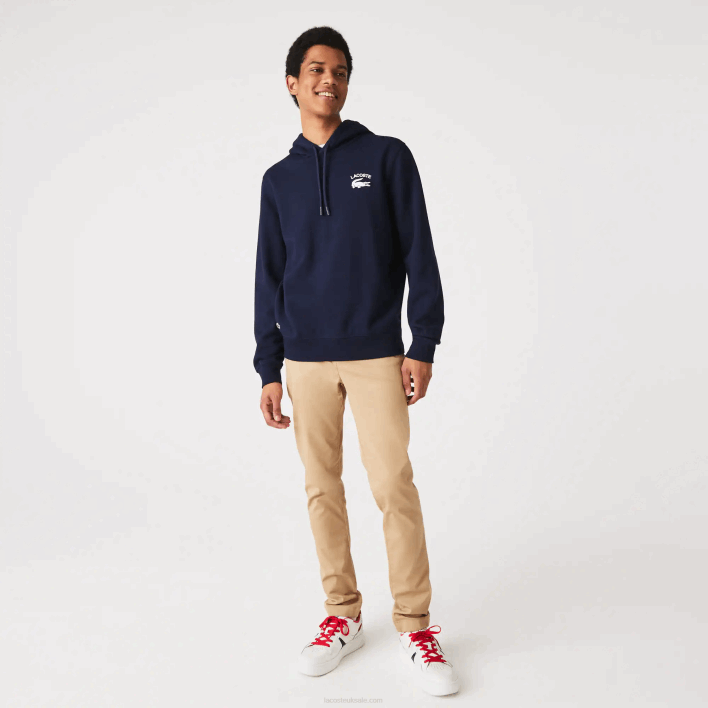 Lacoste Classic Fit Solid Hooded Sweatshirt 646T359 Navy Blue 166 Men
