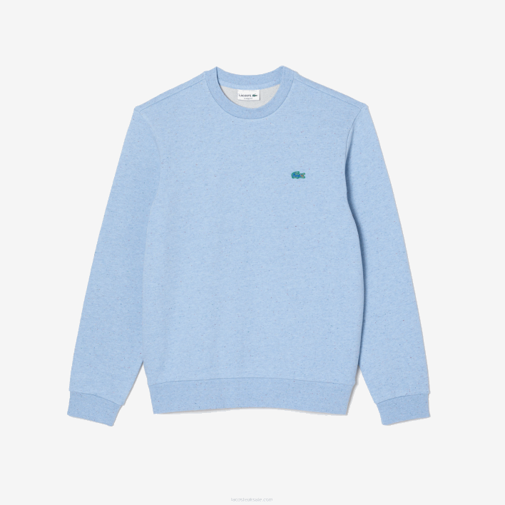 Lacoste Classic Fit Speckled Print Fleece Sweatshirt 646T966 Turquoise 733 Men