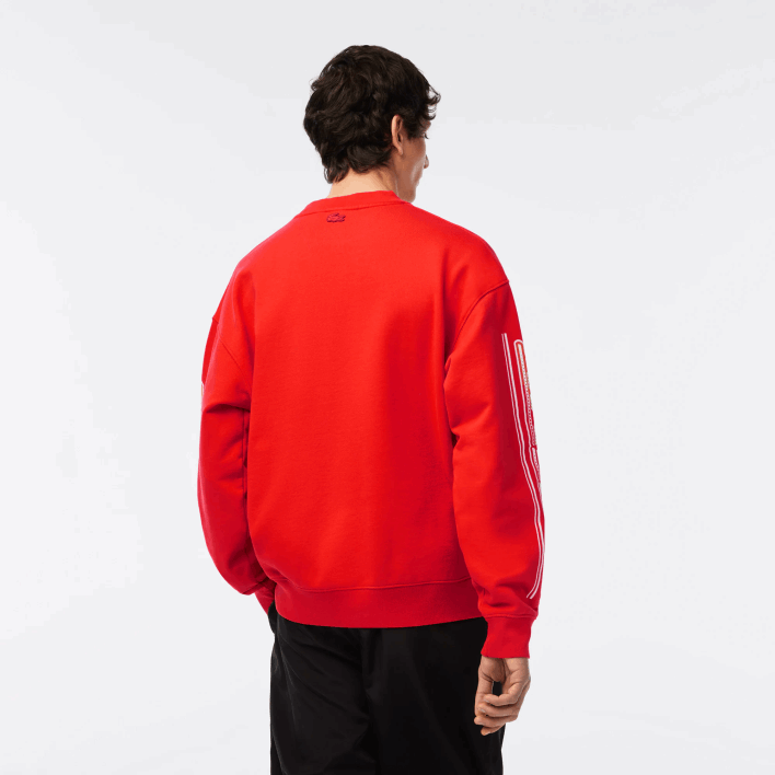 Lacoste Cotton Fleece Loose Fit Sweatshirt 646T327 Orange 02K Men