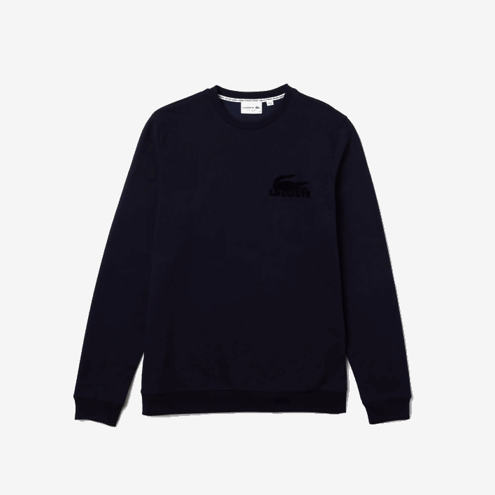 Lacoste Cotton Fleece Lounge Sweatshirt 646T1388 Navy Blue 423 Men