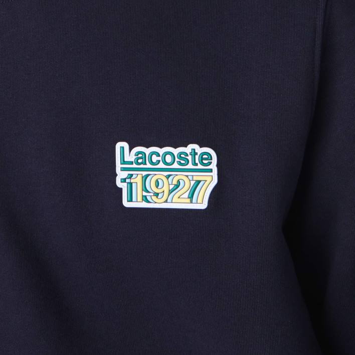 Lacoste Crew Neck Vintage Badge Fleece Sweatshirt 646T1162 Navy Blue HDE Men