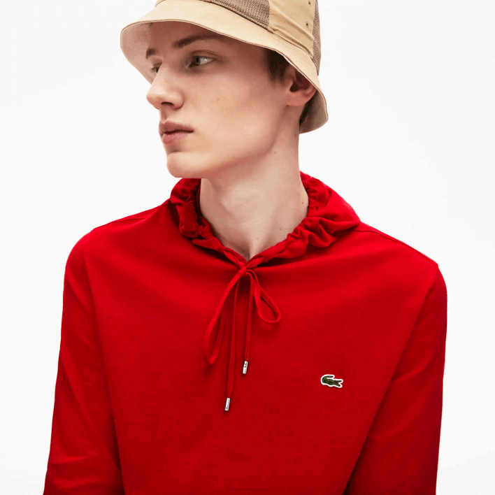 Lacoste Hooded Cotton Jersey Sweatshirt 646T620 Red 240 Men