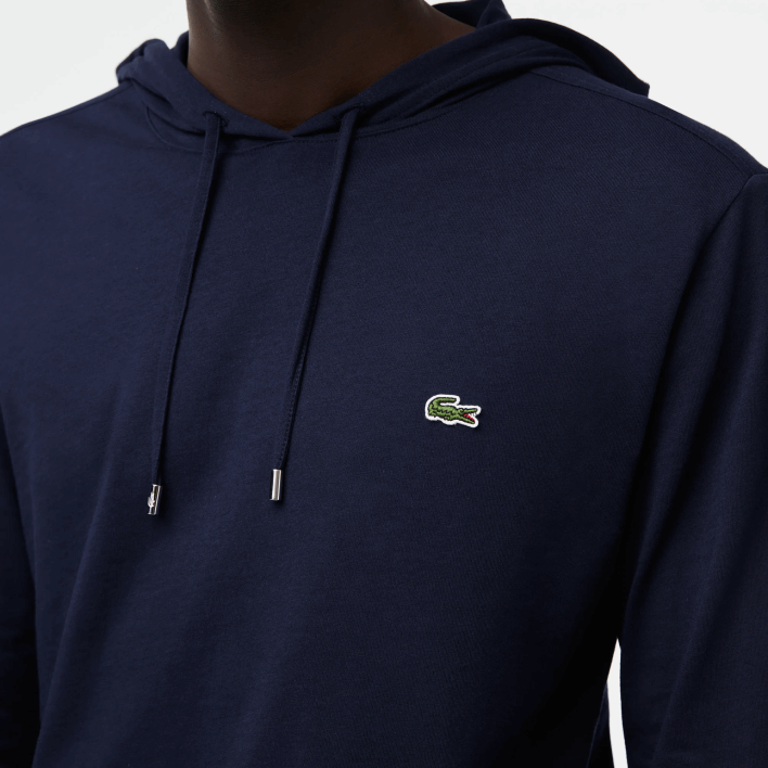 Lacoste Hooded Cotton Jersey Sweatshirt 646T737 Navy Blue 166 Men