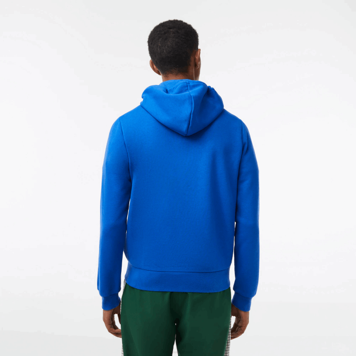 Lacoste Kangaroo Pocket Fleece Zipped Sweatshirt 646T298 Blue KXB Men