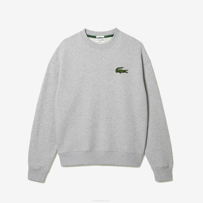 Lacoste Loose Fit Crocodile Badge Sweatshirt 646T323 Grey Chine CCA Men