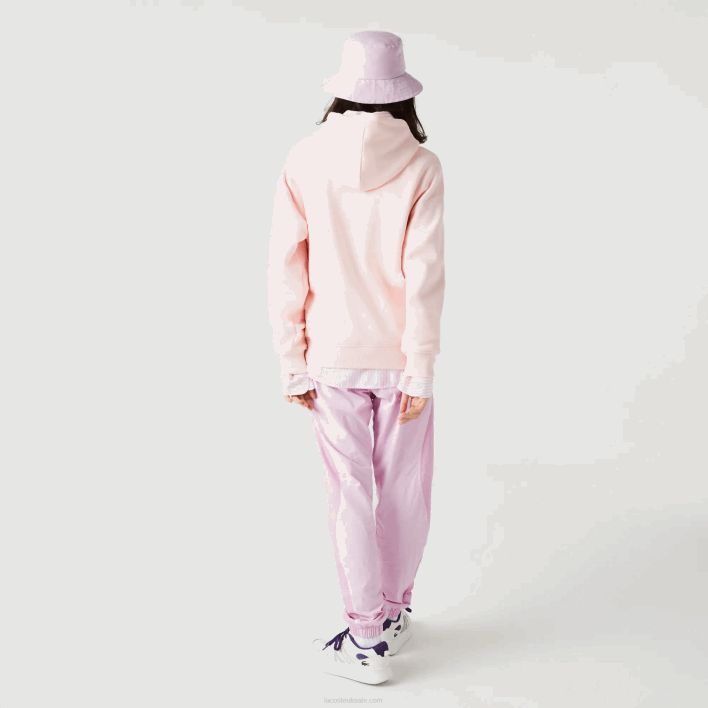 Lacoste Loose Fit Hooded Organic Cotton Sweatshirt 646T1158 Light Pink T03 Men